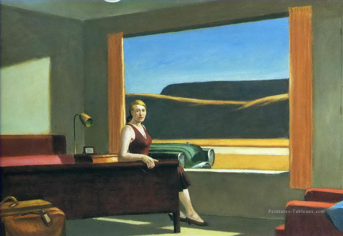 Western motel Edward Hopper Peintures à l'huile